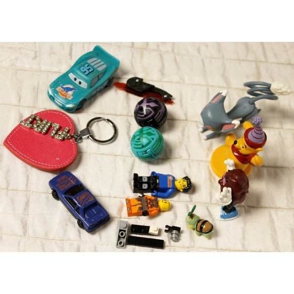 Miscellaneous Bag of Toys -12 Pooh Bear Lightning McQueen Light Saber Mr Raisin - Picture 5 of 12
